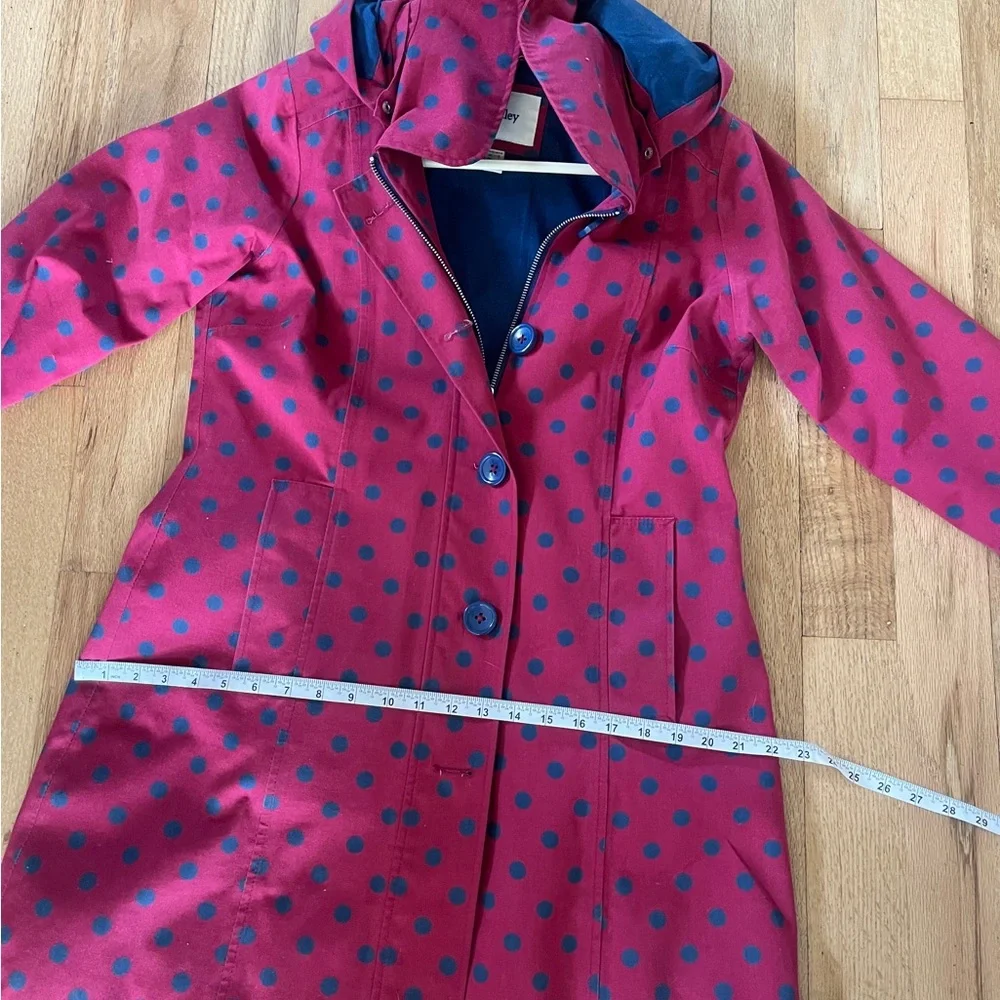 Hatley Blue and Red Polka Dot Coat - Picture 5 of 7